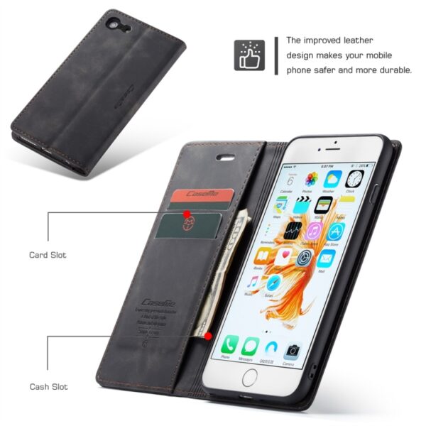 CaseMe-013 Multifunktionale Retro Frosted Horizontal Flip Ledertasche für iPhone 6 Plus / 6s Plus, mit Kartensteckplatz & Halter & Brieftasche, For iPhone 6 Plus / 6s Plus – Bild 4