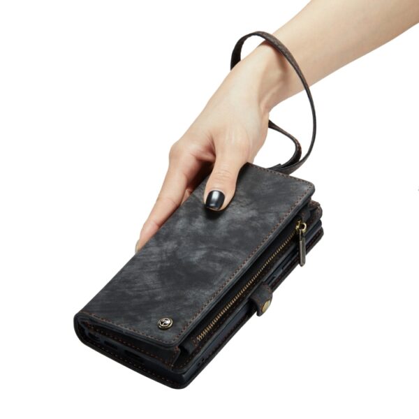 CaseMe für iPhone 8 und 7, multifunktionale Leder-Brieftasche mit abnehmbarer magnetischer PC-Rückseite, Schutzhülle und Halter, 10 Kartenfächern, 3 Bargeldfächern, 1 Geldbörse mit Reißverschluss, 2 Fotorahmen und 3 Magnetverschlüssen, For iPhone 8 & 7... – Bild 7